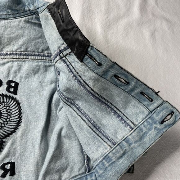 Born to Ride Denim toddler 3T jacket Biker blue jean jacket Go Baby Tag - Picture 11 of 16